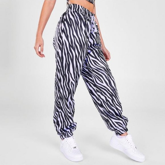Nike DC5292-596 Icon Clash Animal Print Pants Purple / Chalk - Picture 2 of 3
